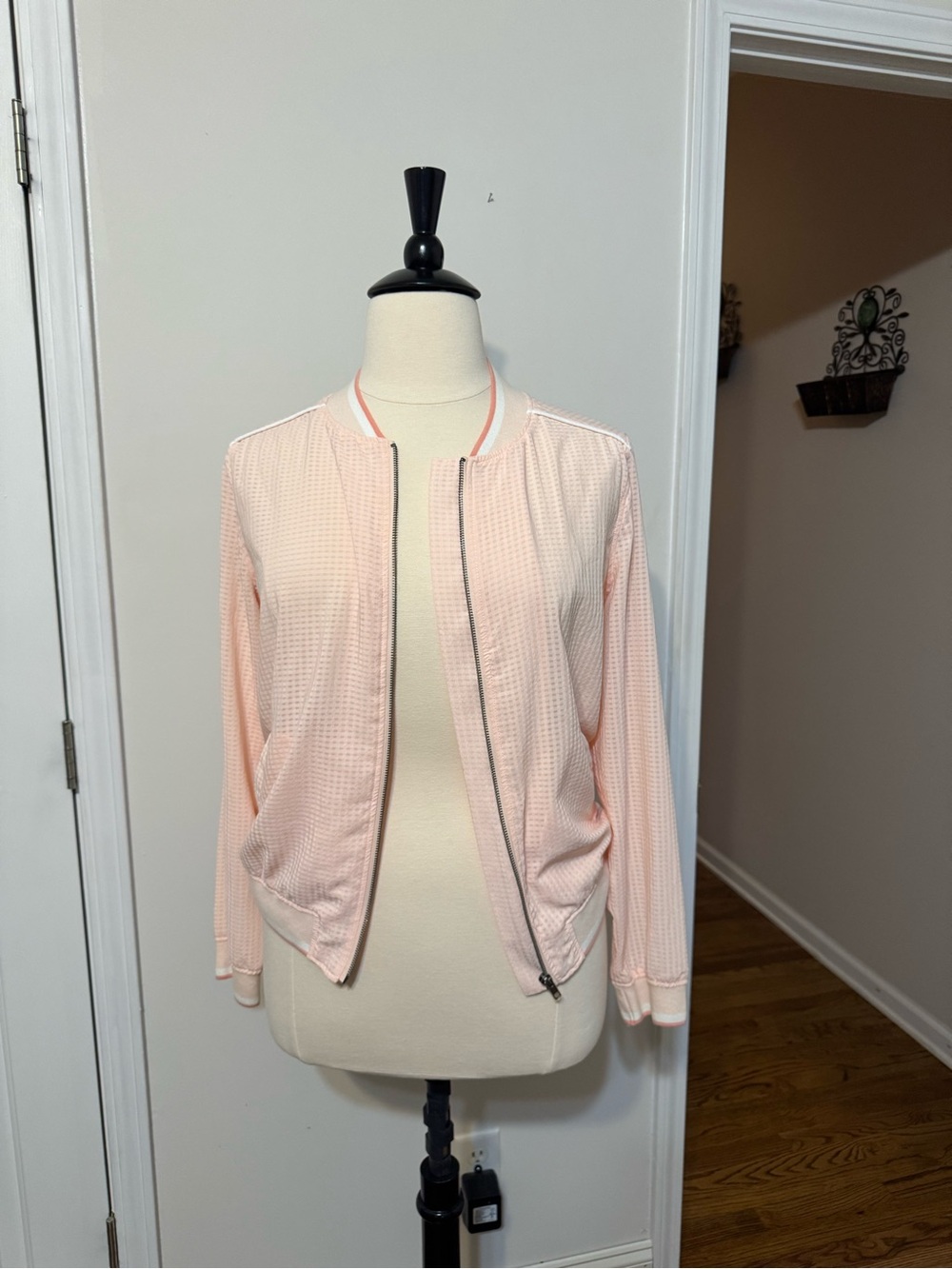 Merona Pale Pink Textured Bomber Jacket